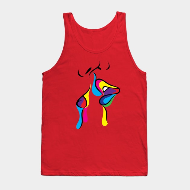 Contemporary Kiss Tank Top by martinussumbaji